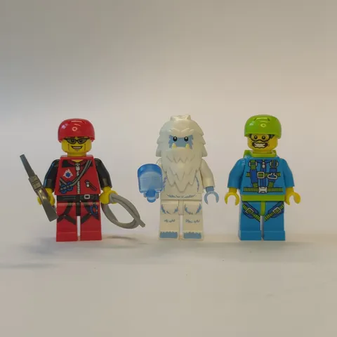 Lot of x3 LEGO Collectable Minifigures Series 10 & 11 Yeti Skydiver Climber CMF