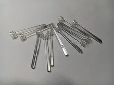 LEGO BULK LOT OF 11 TRANS CLEAR ANTENNA BAR 1X4 #3957