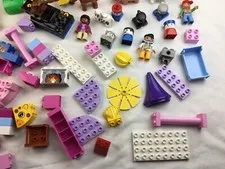6 Lb LEGO Duplo Bricks Special Pieces People Zoo Animals Cars Lot