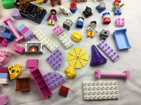 6 Lb LEGO Duplo Bricks Special Pieces People Zoo Animals Cars Lot