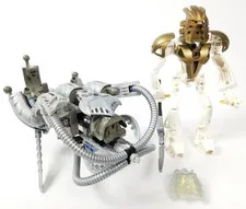 LEGO Bionicle 8596 Takanuva Complete Titan Warrior Gold Avohkii Damage