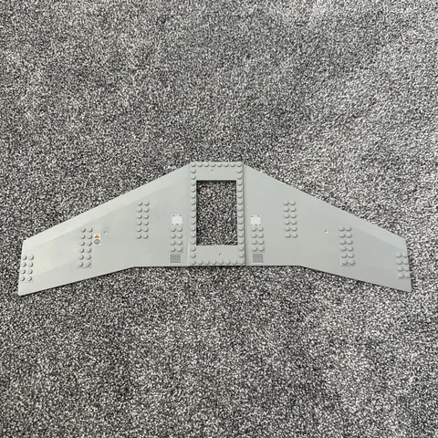 Lego 54093 2-01 Retired Plane Wing Base Plate 20x56 W/ 6x10 Cut Out  Gray 1
