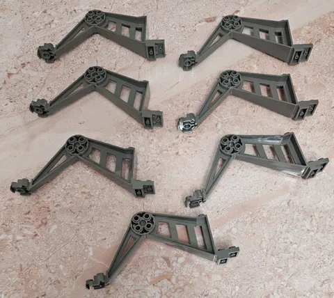 7 Lot LEGO #10212 Large Support Legs Space Insectoids Dark Gray