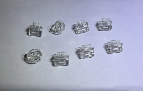 Lego Lot Of 8 Transparent Clear Trans 32 Shaft W Knob Handle New 