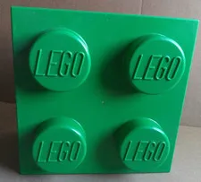 Lego Storage Brick Box GREEN Stackable Plastic Storage Box with Lid