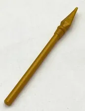 Lego New Pearl Gold Minifigure Weapon Pike Spear Elaborate with Molded