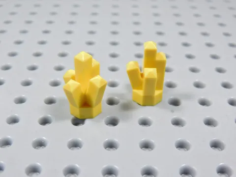 LEGO Lot of 2 Yellow 5 Point Gem Crystal Accessory Minifig BQ