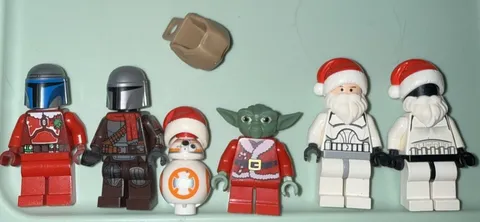 LEGO Star Wars Christmas Holiday Minifigure Lot Boba Fett Mando Grogu BB-8 Clone