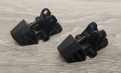 Lego 32475 Black Bionicle Foot Ball Joint Socket 3 x 6 x 2 1/3 Rounded Lot Of 2