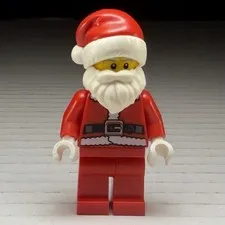 NEW Lego Christmas SANTA CLAUS MINIFIG -Red Present Sack White Beard Minifigure 