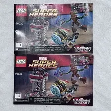 Lego 76020 Guardians of Galaxy Knowhere Escape Mission Instructions Book 1 & 2
