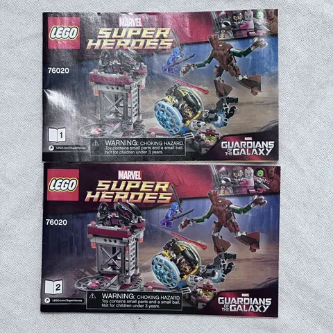Lego 76020 Guardians of Galaxy Knowhere Escape Mission Instructions Book 1 & 2