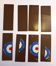 Lot of 8 Base Plates 6205 Plate, Brown