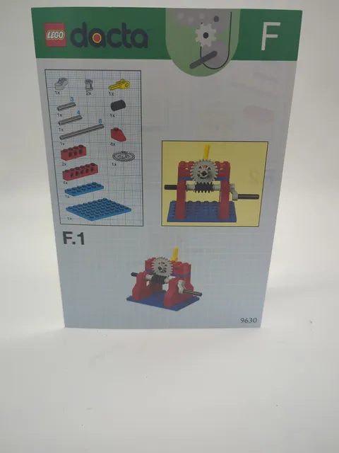 Lego Dacta F 9630 1997  Instruction Booklet Manual