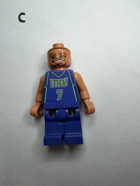 Toni Kukoc #7 3563 Milwaukee Bucks Jersey NBA Basketball LEGO® Minifigure Figure