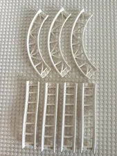 (7) LEGO Roller Coaster Track Lot-WHITE-Train Track-Curved & Ramp