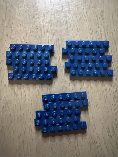 LEGO 3666 Dark Blue Plate 1x6 - 15 Pieces
