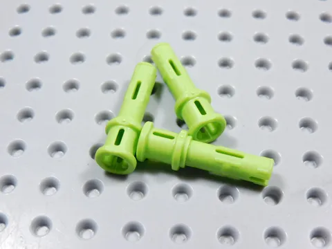 LEGO Lot of 3 Lime Green Technic Pin w/ Stop Bush BO