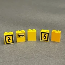 Lego 3245 Golden Yellow Replacement Add-on Pieces Parts Lot of 5
