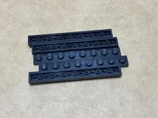 LEGO Parts - Black Plate 1 x 8 - No 3460 - QTY 5