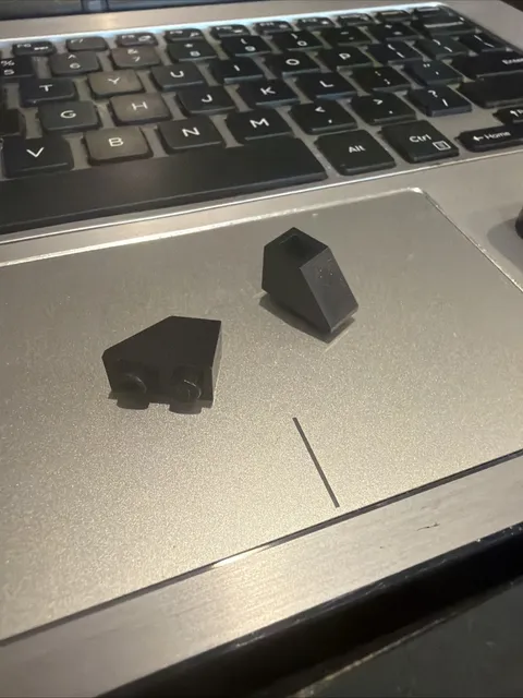LEGO 3665 SLOPE BRICK  1x2 INVERTED, 45 DEGREES BLACK QUANTITY 2 PIECES