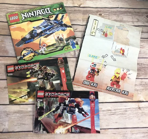 Lego Instructions Manuals ONLY Ninjago, Exoforce 9442,  7708 &7711 NO BRICKS!!