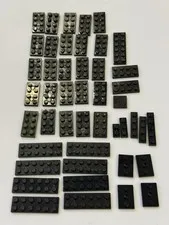 LEGO 46 Black Flat Planks Lot