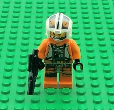 Lego Minifigure - Theron Nett  Rebel Pilot sw0544 X-wing Star Wars  75032