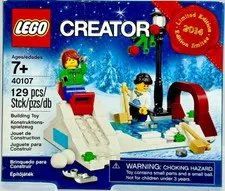 LEGO 40107 Creator Winter Village Skating Christmas New Sealed Retired 2014 NISB