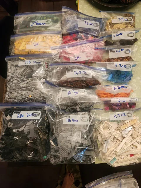 10lb 14 Oz Multi Color Lego Lot Separated