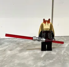 LEGO Star Wars Darth Jar Jar Binks Minifigure Genuine Double-Bladed Lightsaber