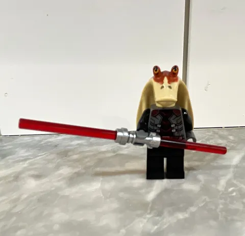 LEGO Star Wars Darth Jar Jar Binks Minifigure Genuine Double-Bladed Lightsaber