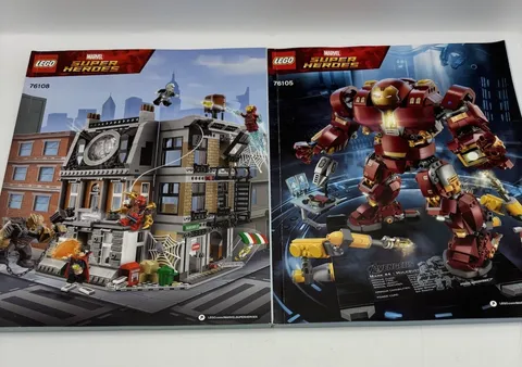 Lego Marvel Super Hero Lot Of 2 Instruction Manuals ONLY 76105 & 76108