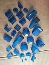 Lego Blue Clear Parts Lot Trans Lt & Dk Blue Windows, Hatches, Cockpits