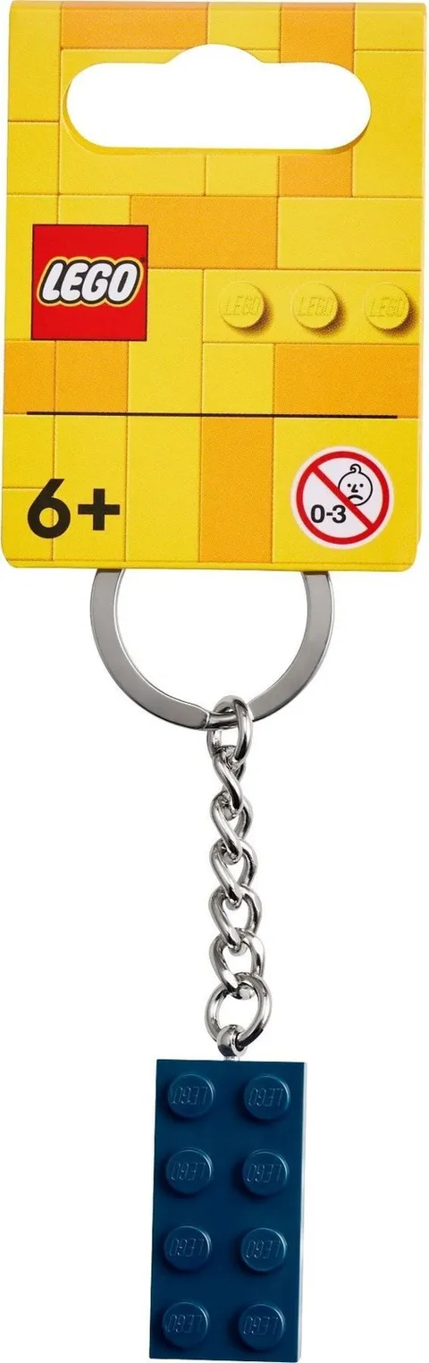 LEGO Classic Earth Blue 2 x 4 Brick Keyring 854237