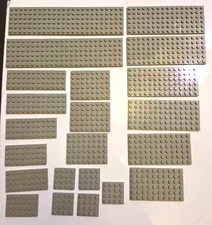 Lot of 22 Light Gray Lego Baseplates 4X  6X