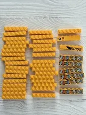 LEGO BRIGHT LIGHT ORANGE LOT 41 PCS 1X6 BRICK BLOCK VARIETY BUILDING PIECES