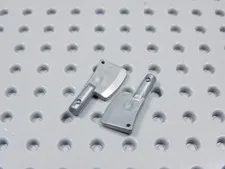 LEGO Lot of 2 Flat Silver Meat Cleaver Knife Accessory Minifig BS