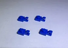 Lego Lot Of 4 Bright Blue 1x1 Plate W Holder Vertical Holders New City Arm