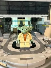 LEGO Yoda - Clone Wars, White Hair, Torso with Back Print Item No: sw0446