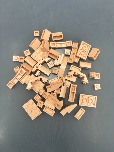 1.7 oz. Mixed Light Nougat Legos - standard blocks and unique pieces
