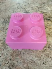 RARE PINK LEGO Storage Box Brick Vintage 1985 