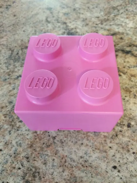 RARE PINK LEGO Storage Box Brick Vintage 1985 