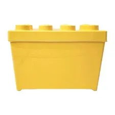LEGO Brick Yellow Storage Case 8 Stud Lg Container Plastic Bin Box EMPTY 14x7x10