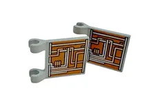 LEGO 2335ps1 Circuitry Flag 2x2 - 7171 Mos Espa Podrace - QTY 2