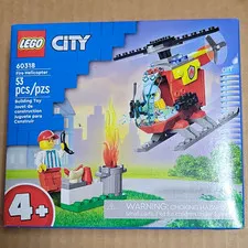 LEGO City Fire 60318 Fire Helicopter Learn to Build 53pc Firefighter Age 4+