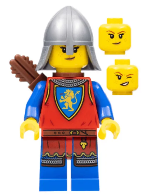 LEGO Castle Minifigure Lion Knight - Female, Archer From Set 10305 Cas564