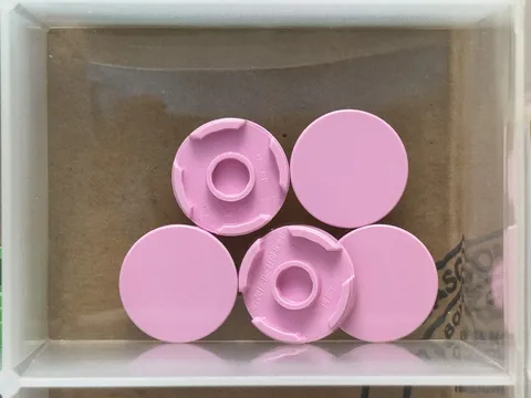 LEGO Parts - Bright Pink Tile, Round 2 x 2 - No 14769 - QTY 5