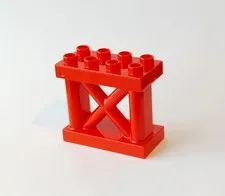 Lego DUPLO Red Support 2x4x3 X-Frame Girder for Set 10944 Space Shuttle Mission