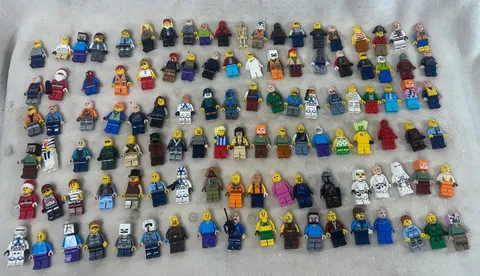 112 LEGO Minifigures Mixed Lot Ninjago Star Wars Minecraft City Figures